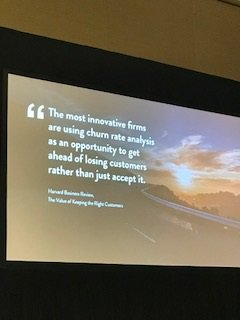 Zuora's tweet photo. "Your net retention rate should inform you not only of potential revenue lost, but of expansion opportunities" #netretention #Subscribed17 https://t.co/a3uZFMkIy5