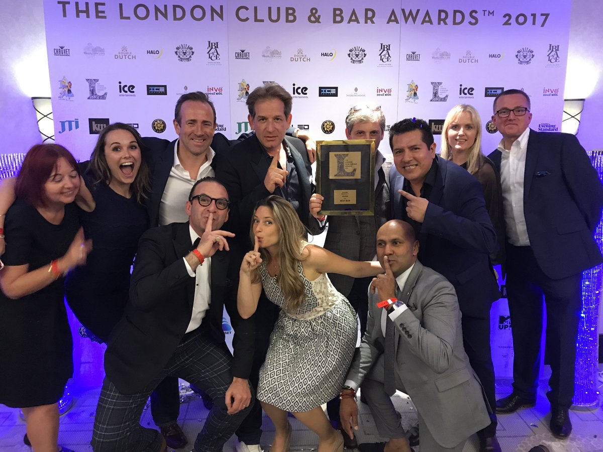 HushMayfair's tweet photo. WINNERS!!! 🏆🏆🏆
Hush are the winners of @londonclubandbarawards #BESTBAR 2017! Get your bookings in now ladies and gents! https://t.co/fjqAlWSJMS
