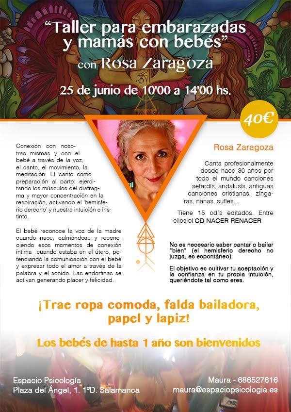 25 de junio en Salamanca: Taller para embarazadas y mamás con bebés. 🤰🧡🤱