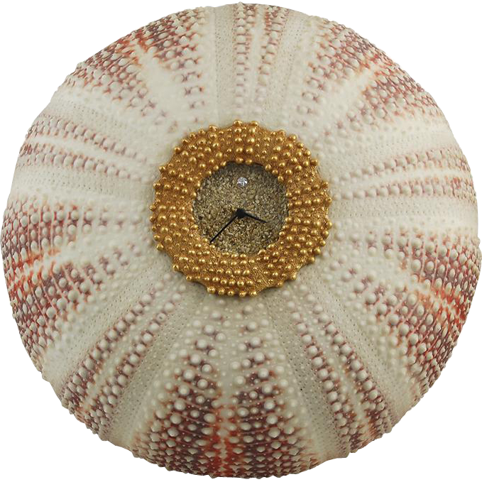 rubylane's tweet photo. Unusual French Sea Urchin Clock with diamond accent at https://t.co/mYBQ4Z5Jll | Luxury Home Decor, Jewelry & Fashion at #RubyLUX https://t.co/OLoDJ0IbXs