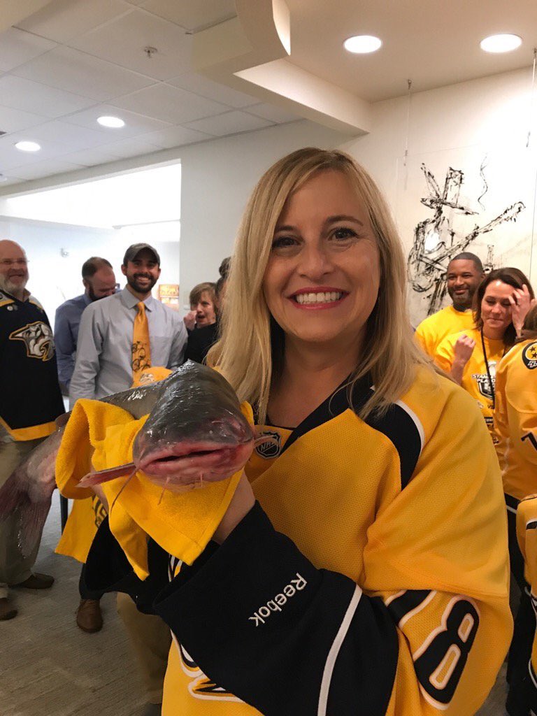 OnAirAsAmy's tweet photo. .@MayorMeganBarry could you stop giving us so many reasons to love you? Ps. Feel better. #PredsFever #StanleyCupFinal #Game4 #GOPREDS https://t.co/qfPcUJkZiS
