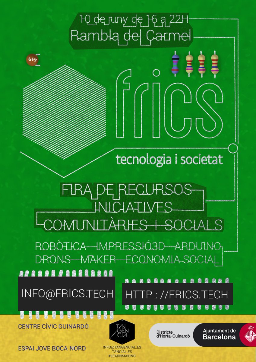 frics_oficial's tweet photo. Ja tenim aquí #Frics2017! No us la perdeu aquest dissabte 10 de 16:00 a 22:00h a la Rambla del Carmel.
Més info: https://t.co/wn6vv1OXBy https://t.co/jVpgDJN3gD