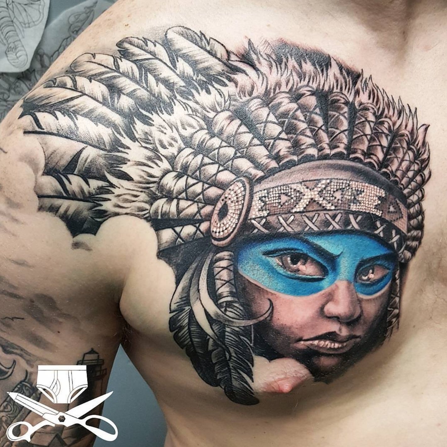 Warrior Chest Tattoos
