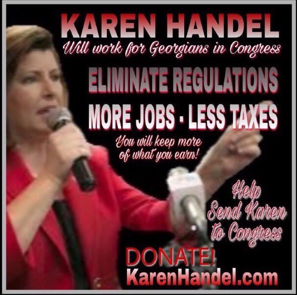 kshw5678's tweet photo. #Georgia If you are tired of liberal globalist agenda, You must vote for #KarenHandel #TeamKaren #RobertsRooms #SupportGOP #SupportTrump https://t.co/HoG83Lymxw