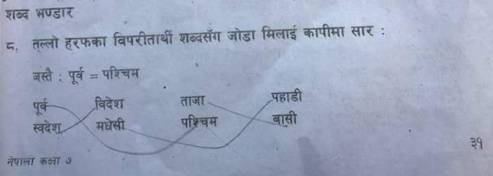कक्षा ७ को नेपाली किताबमा मधेशको विपरित पहाड़ हो भनेर सिकाउदैछ सरकार, अब भन्नुस यो भेदभाव कायम राख्नमा दोस कसको हो?
