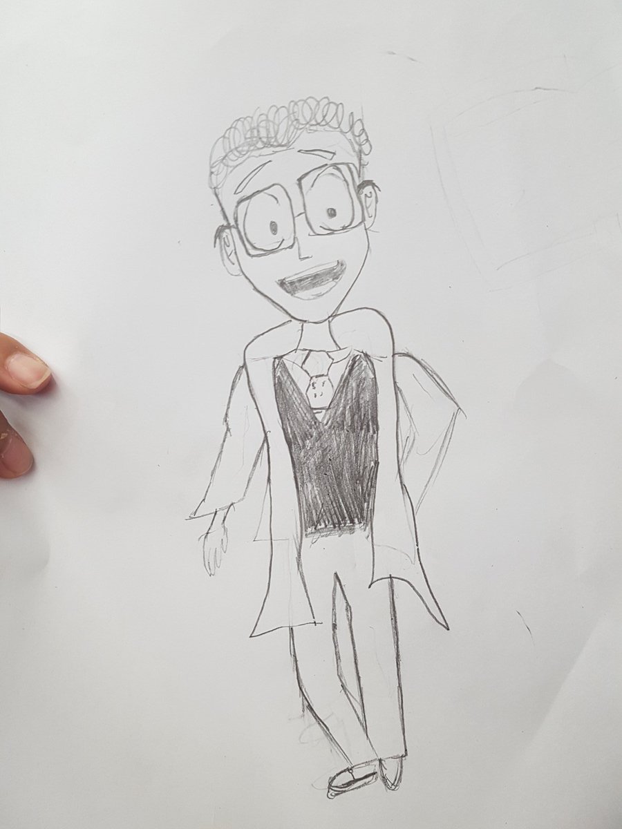 LPSLibrary's tweet photo. @learnPSNSW  One of our students drew a pic of the #PRCbookfest #illustratorsbattle host! @LansvalePS @MarkDiamondLPS https://t.co/B8P6nlbLzX
