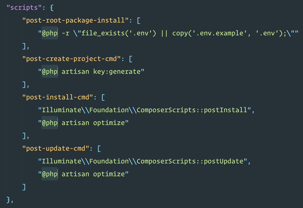reinink's tweet image. Learned Composer has a @php flag that automatically resolves the current php process. Handy when using non-standard paths, such as php71. 🌟