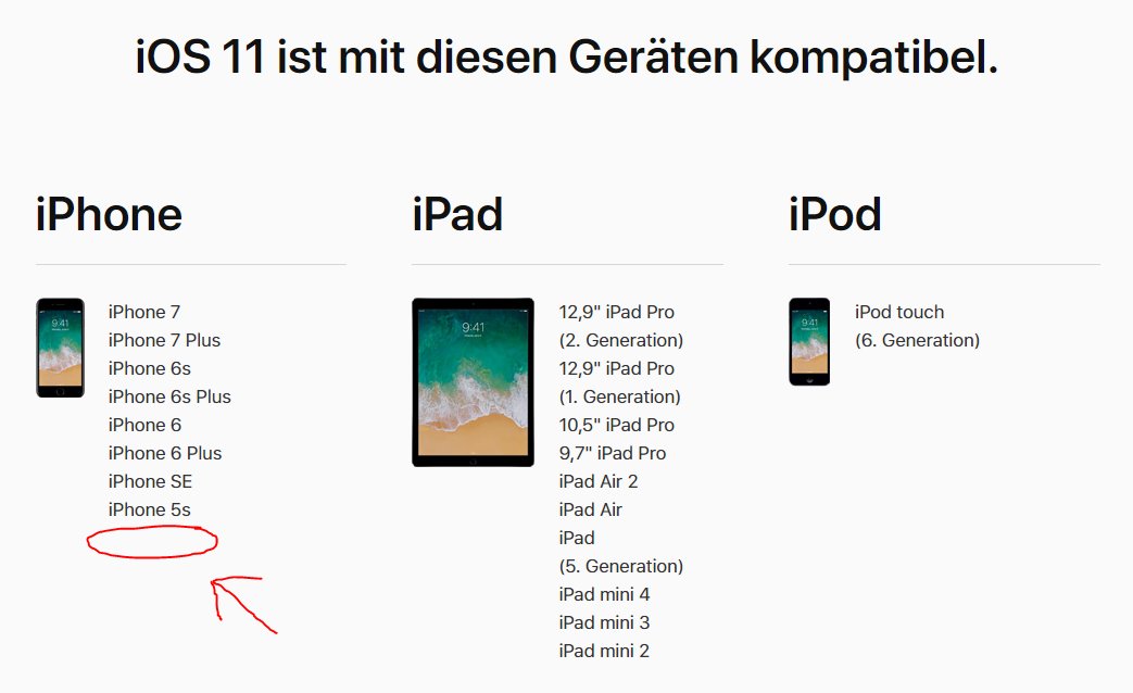tobymiles274's tweet photo. Wird also endlich Zeit für ein neues iPhone... #stillusing #iPhone5 #iOs11 https://t.co/UCBnq9fFE9