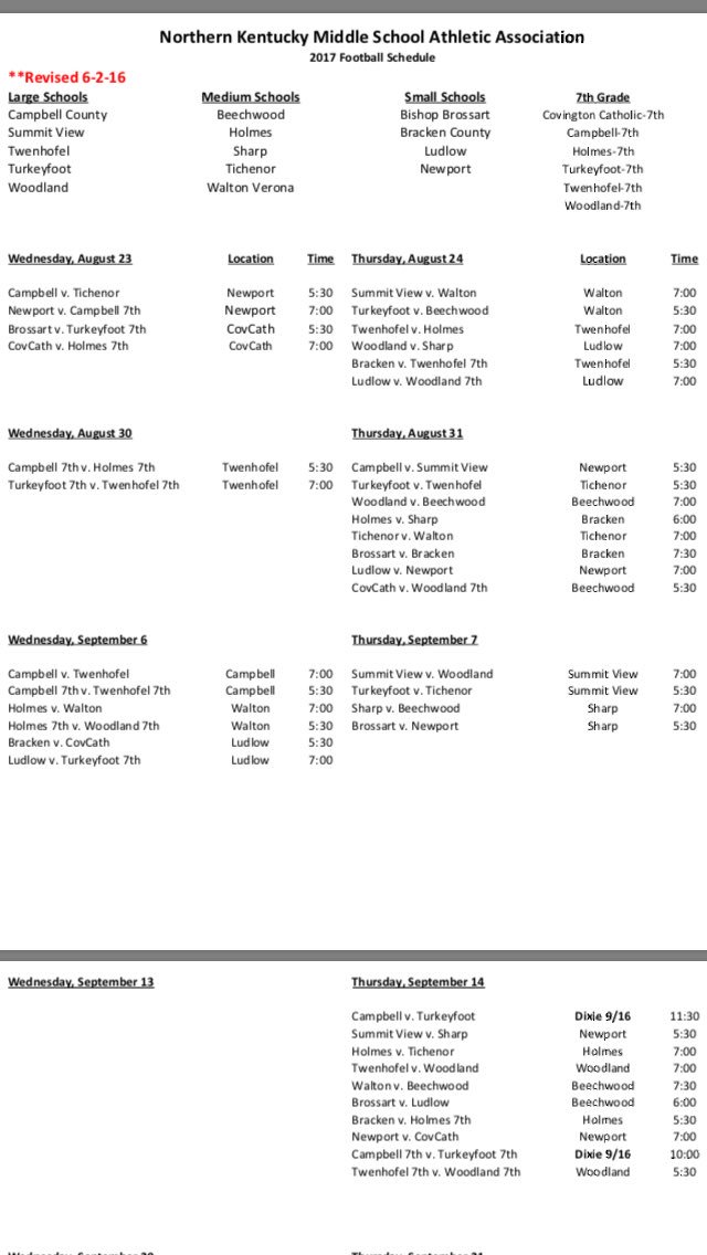 WVMSFootball's tweet photo. 2017 schedule is out. 
#defendthetitle https://t.co/4xtu6Xc7lr