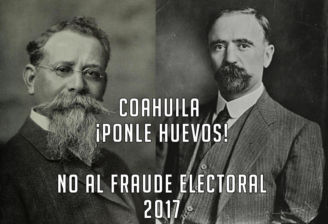 __novato's tweet photo. Coahuila ¡Ponle huevos! No al fraude electoral. #NoSeLaVanARobar #CoahuilaDigno https://t.co/0KWbvix8ze