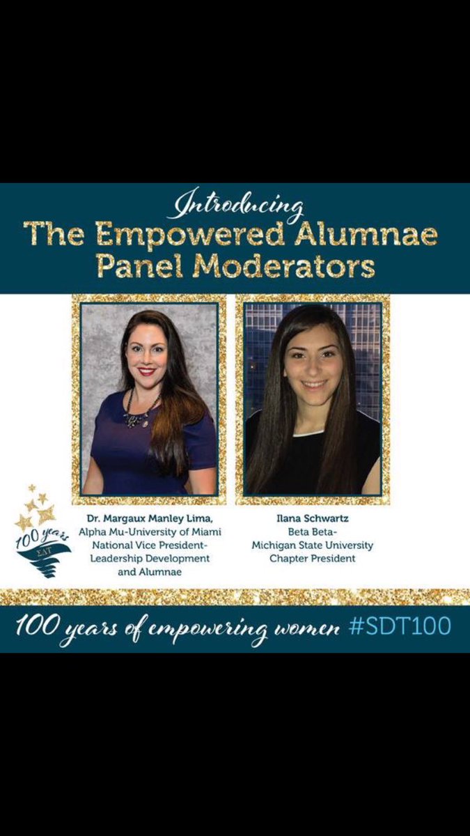 Our President Ilana Schwartz was selected as the Empowered Alumnae Panel Moderator for the National Centennial Celebration!!💙