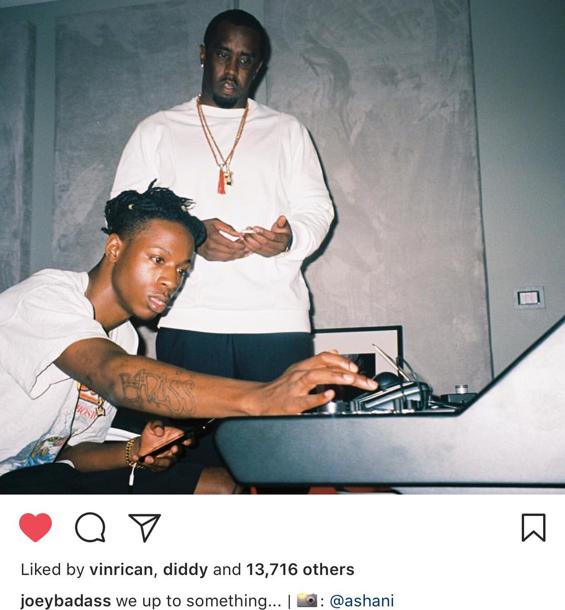 WHHLapp's tweet photo. . @joeyBADASS & @diddy up to something out there! #JoeyBadass #Diddy #WHHLapp https://t.co/MoNPcUFySe