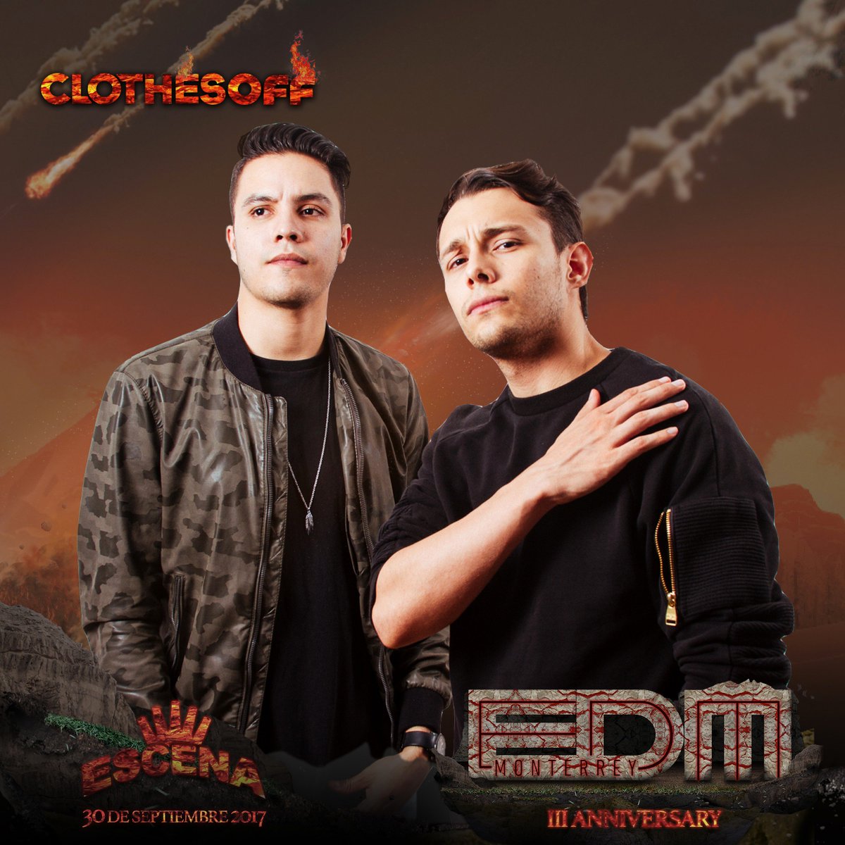 EDMmonterrey's tweet photo. Orgullosamente regiomontanos @clothesoffmusic se une a nuestro line up, celebrando nuestro #EDMMTYIII.

Más info en: https://t.co/I0BdplGOnv https://t.co/eRAoGWJ4BV