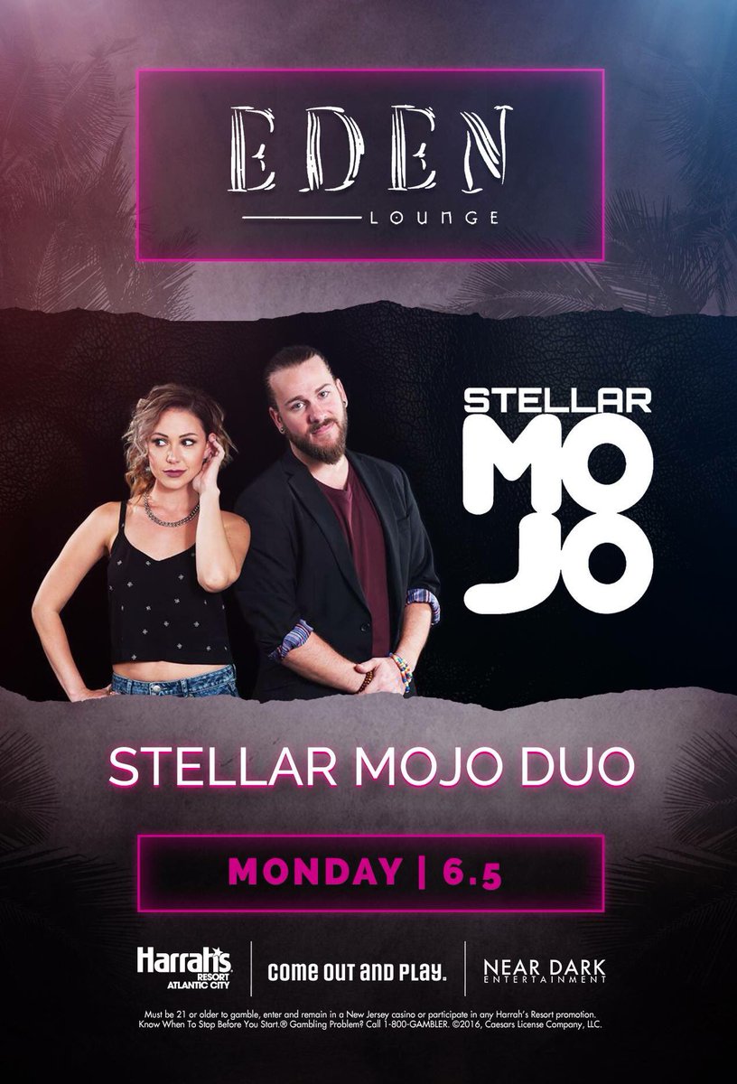 The <a href="/StellarMoJo/">StellarMoJo</a> Duo is here until midnight and we are ready to kick off another week of free, fun times inside of @HarrahsResorr!!