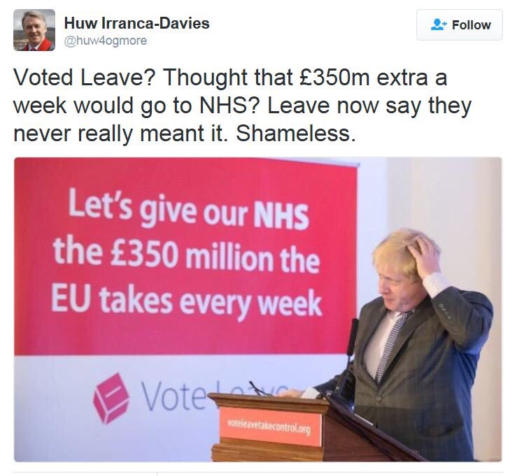 Tom_Bunting's tweet photo. @olivercolvile Remember when @Conservative and @Nigel_Farage lied about 350million pounds! Don't trust them #YourVoteMatters #VoteForChange https://t.co/3IAGAmRXqq