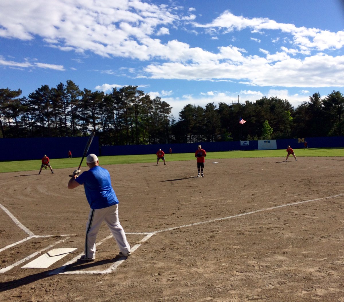 SoderquistRWB's tweet photo. "If you build it, they will come." After over a decade the Gaylord Michigan Blind Squirrel Softball League field is back to life! @TeamRWB https://t.co/rf7aujcviL