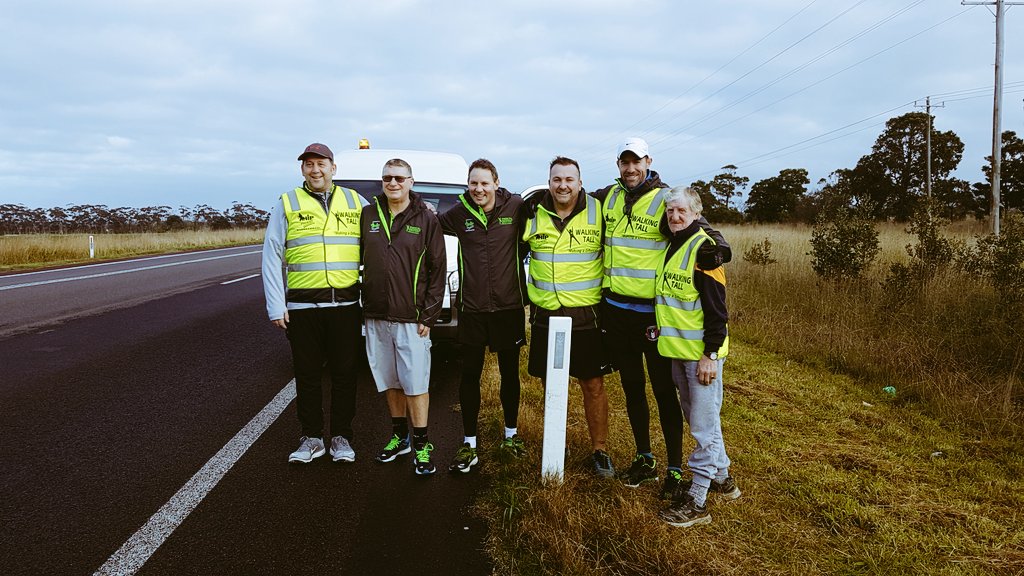 We are well into Day 2 with a couple of Terang legends joining us for a leg! Aiming for Colac today #WalkTall