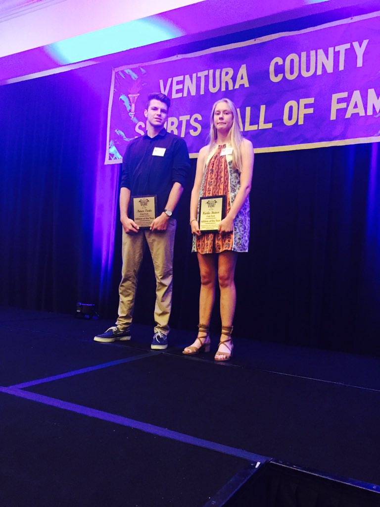 OPHSEagles's tweet photo. Congratulations to Karlin Steiner and Adam Parks representing at Ventura County Sports Hall of Fame #vcshof https://t.co/5RKcmfxAg6