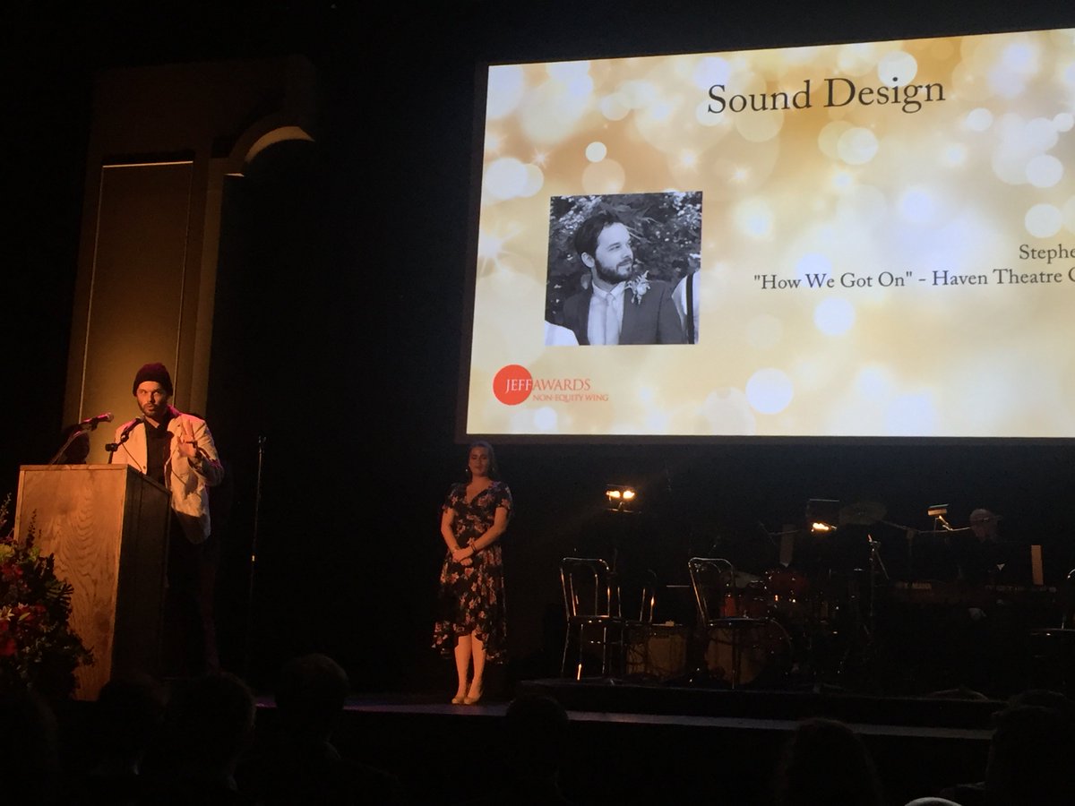 HavenTheatre's tweet photo. WE GOT BEST SOUND DESIGN! Congrats Stephen Ptacek for your brilliant work on #HowWeGotOn! https://t.co/uYrafo4Qdz
