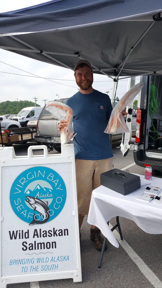 Nothing fishy about getting wild caught Alaskan seafood from <a href="/VBSeafoodCo/">Virgin Bay Seafood</a> at the market!  Join us Friday and see what they have!