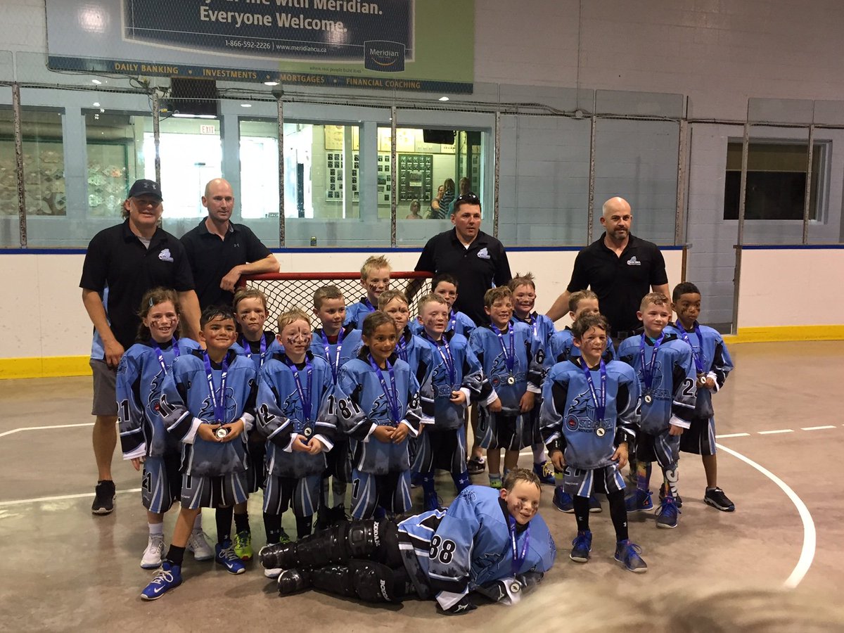 LacrosseOshawa's tweet photo. #Tyke2 took on the #NOTL tourney this past weekend! Undefeated until Gold Medal match they lost by one goal!! #blueknightproud #secondisbest https://t.co/u00qA3BDEH