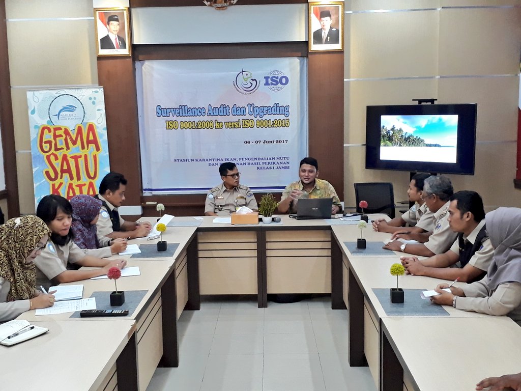 BPPMHKPJambi's tweet photo. 6/6 #NEW_BKIPM Pembukaan Surveillance Audit & Upgrading ISO 9001:2008 ke versi ISO 9001:2015 di Aula Kantor BKIPM Jambi @HumasBKIPM https://t.co/DRqINXalM2