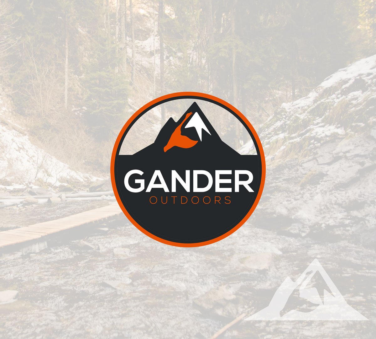 GraphicMaestro's tweet photo. @marcuslemonis Paying homage to the original with waterfowl silhouetted in a mountain. Sporting + Outdoors = #ganderoutdoors https://t.co/v0FY9mnH9K