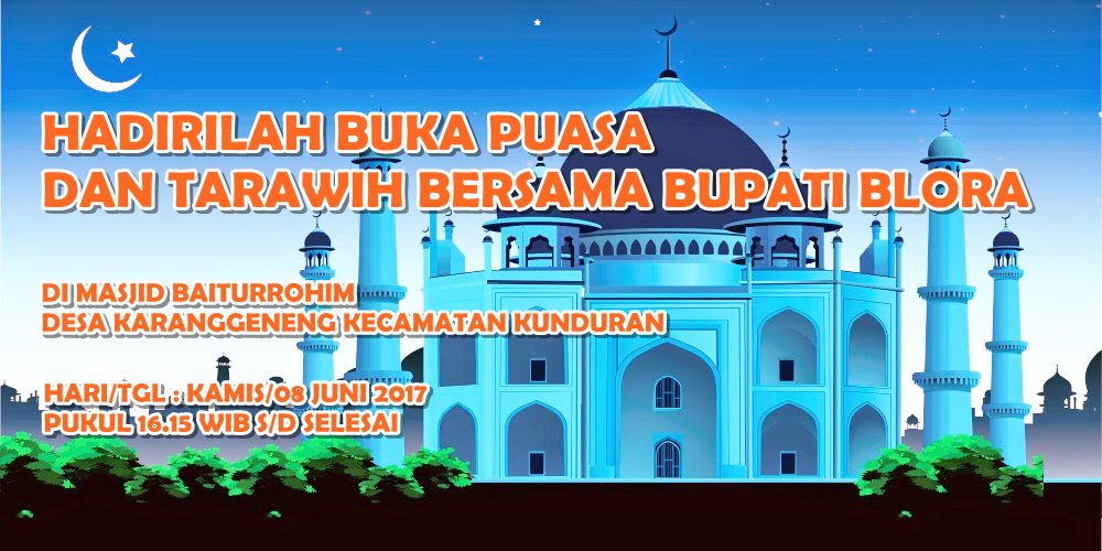 TARLING BUPATI BLORA di Masjid Baiturrohim Desa Karanggeneng Kecamatan Kunduran, Kamis, 08 JUni 2017