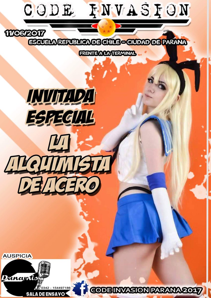 Tengoku_Eventos's tweet image. La alquimista de acero en #codeinvasion . Este domingo 11 en #Parana #convenciones #anime #otaku #cosplayer