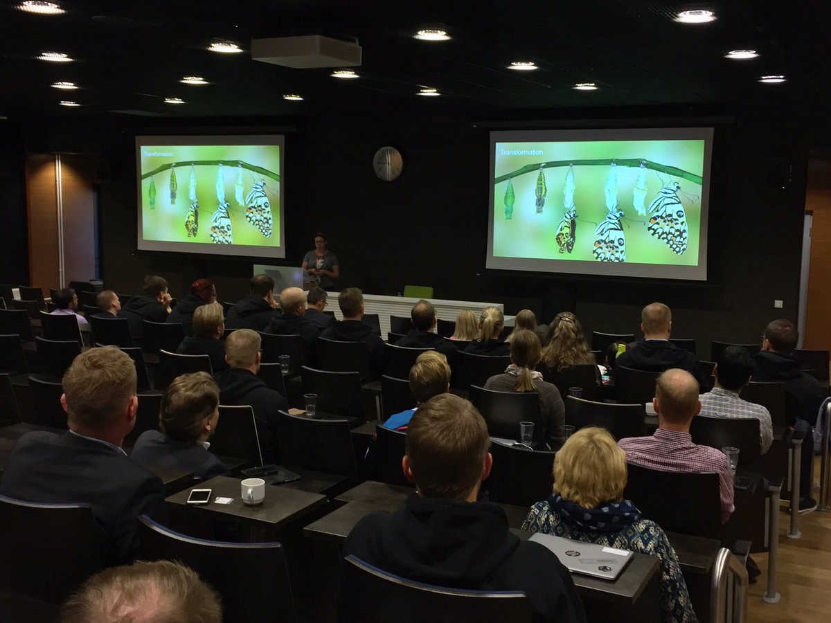 Kilkku's tweet photo. Wonderful @Salmenkangas sharing the @opuscapita #Lightning Transformation story at the #Salesforce User Group Finland event https://t.co/BFVR3TvXmy