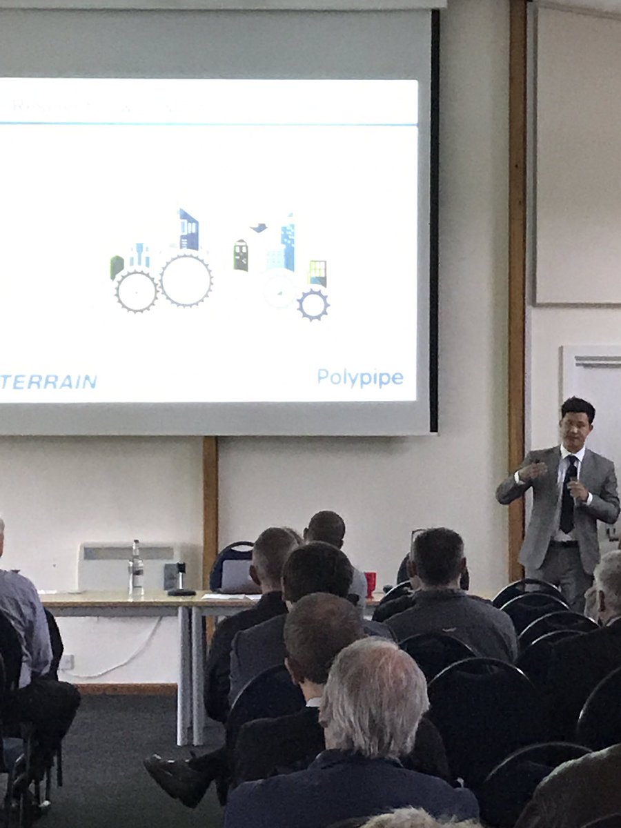 Anna_labc's tweet photo. Appropriate for a wet day - Amul Gurung from @PolypipeTerrain discussing water management solutions @labcuk #labcseminars #designwithus https://t.co/vWIdVgXVz2