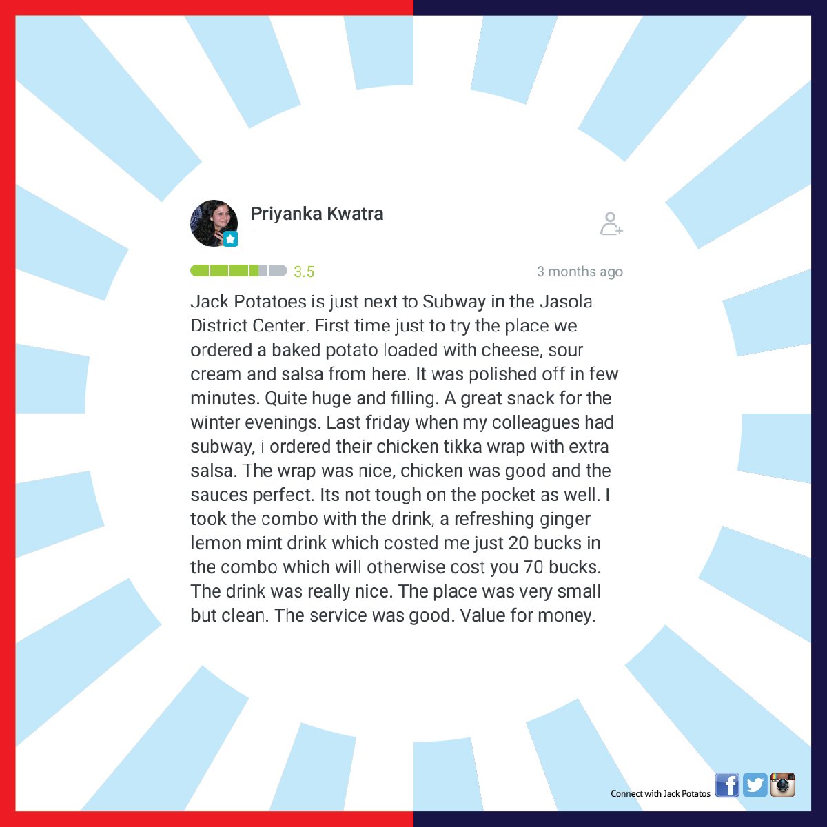 jack_potatos75's tweet image. Priyanka wrote us a sweet review. Why dont you do the same?