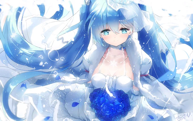 #初音ミク 「白鳥姫」はもともと中学生時代にデザインしたドレスだ。ミクさんにこのドレスを着せて、なんか幸せな気分がいっぱい(*'꒳`*)応援してくれた皆様、本当にありがとうございました<(_ _)>.[pixiv] https://t.co/HZdKiI3gKw 