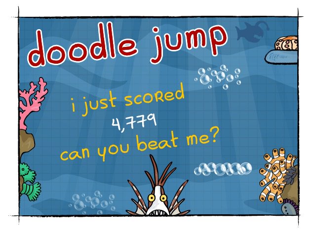 I just scored 4,779 on doodle jump!
for ios: apple.co/1Gpo0iU
for android: bit.ly/1gQ2GLd