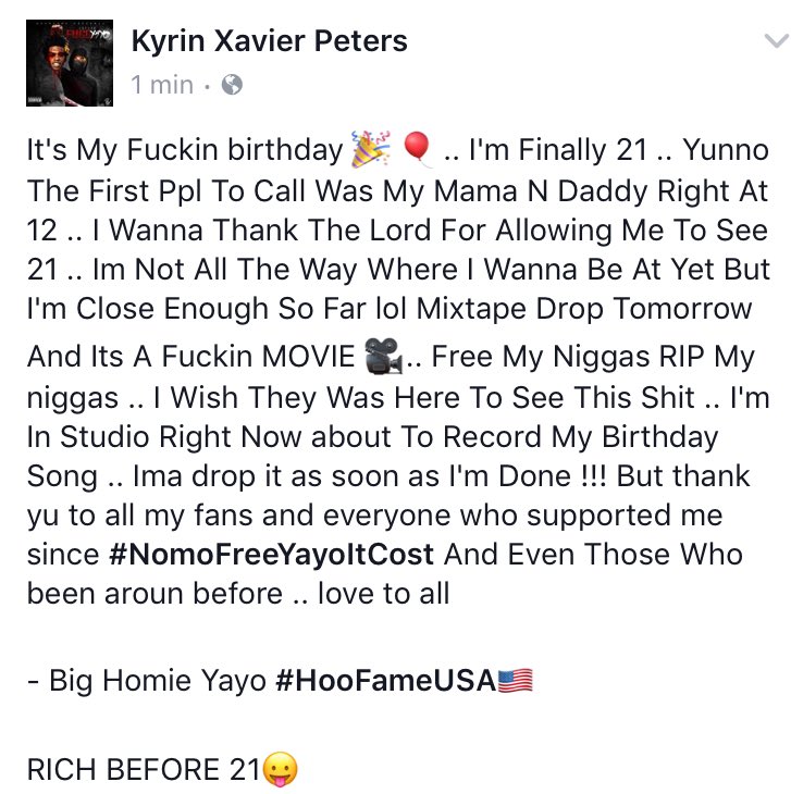 HoodFameGoYayo's tweet photo. Thank You #RichB421 https://t.co/fVwP8o7i4j