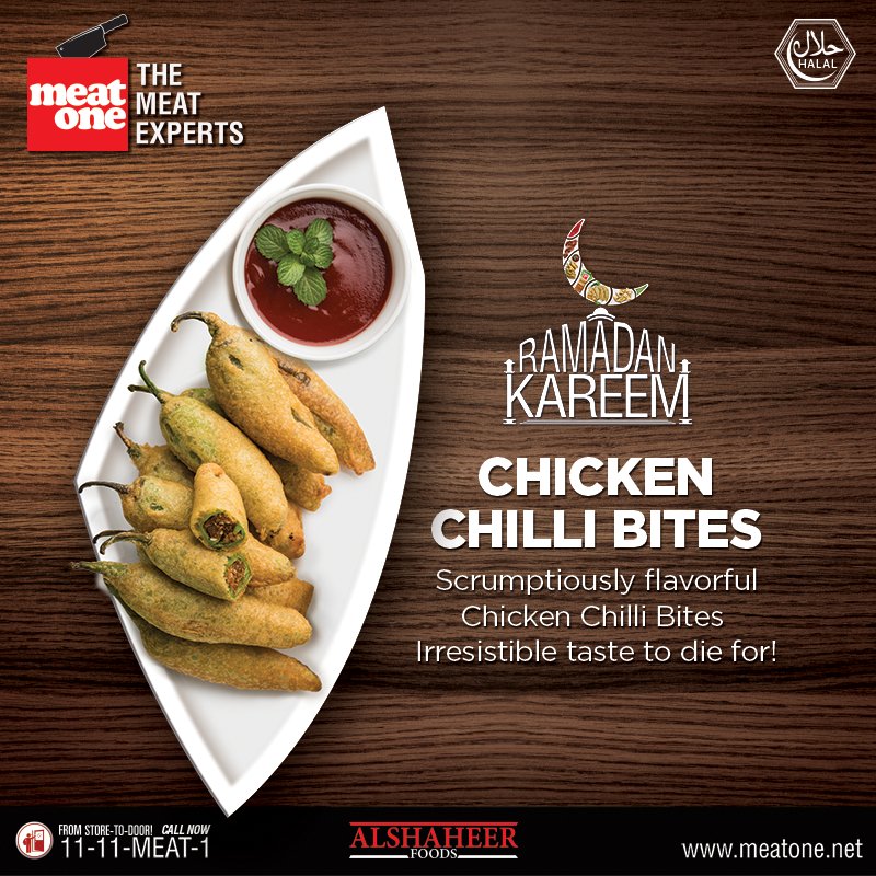 Meat_One's tweet photo. Add a touch of deliciousness to your Iftar with Meat One Chilli Chicken Bites #MeatOne  #FreshAlways #TheMeatExperts #UnbelievablyDelicious https://t.co/KR8pmEBQtV