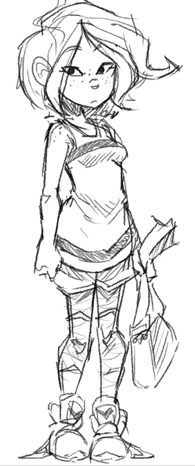 Was doodling a new character and I of course had to make her cuter as I went 
