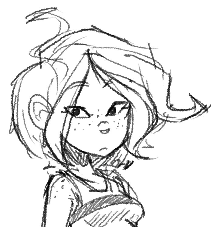 Was doodling a new character and I of course had to make her cuter as I went 