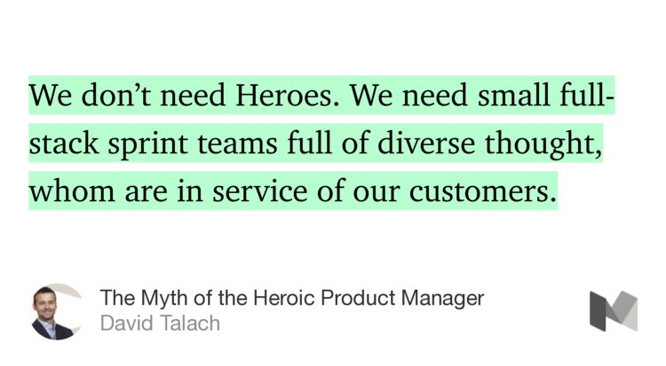 reallykasper's tweet photo. “The Myth of the Heroic Product Manager” — @dtalach https://t.co/0qLEPMZGkO https://t.co/YbxsAfu3Fc