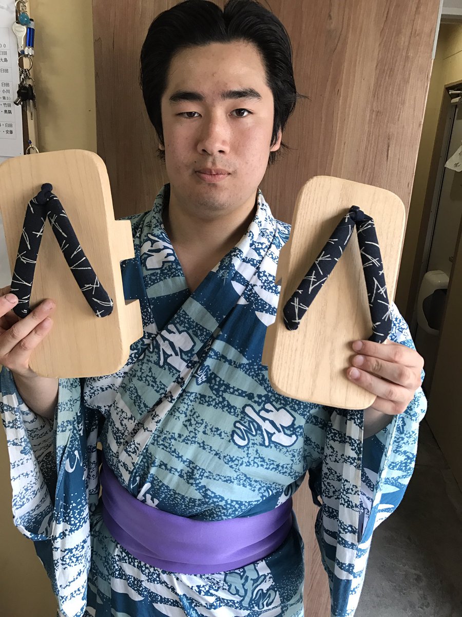 おみせっち】未使用 相撲 浴衣 鳴戸部屋 大相撲 紺/白 ※長期保管品 