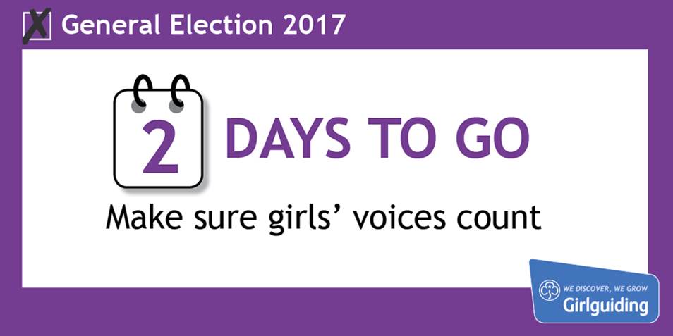 It's important that decision-makers hear the voices of young women this #GE17! So use your vote! girlguiding.org.uk/social-action-… #ForTheGirl