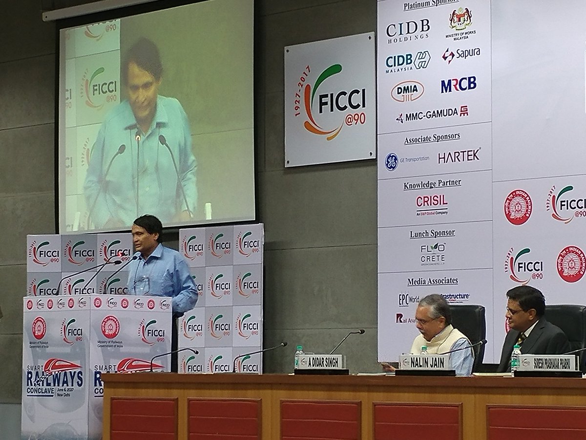 EyeOnGroup's tweet photo. Railways Minister @sureshpprabhu @ficci_india : we are creating capacity and improving travellers' experiences https://t.co/mUSTEyRF6F