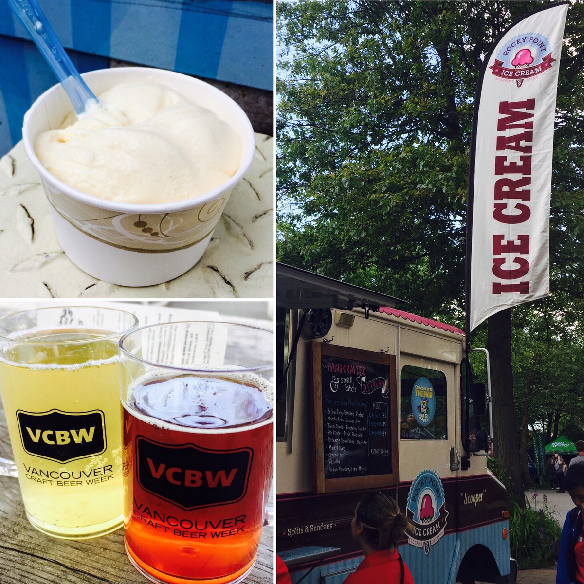 laglaceicecream's tweet photo. Beer flavoured ice cream this weekend at #vcbw2017. Courtesy of Rocky Point Ice Cream. THE best pairing. https://t.co/y3F4Ee5yV9