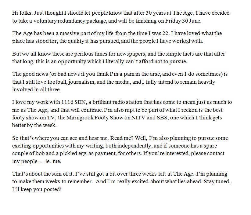 rohan_connolly's tweet image. Have a bit of news people. Please read .... @theage @agerealfooty @SENfooty @marngrook