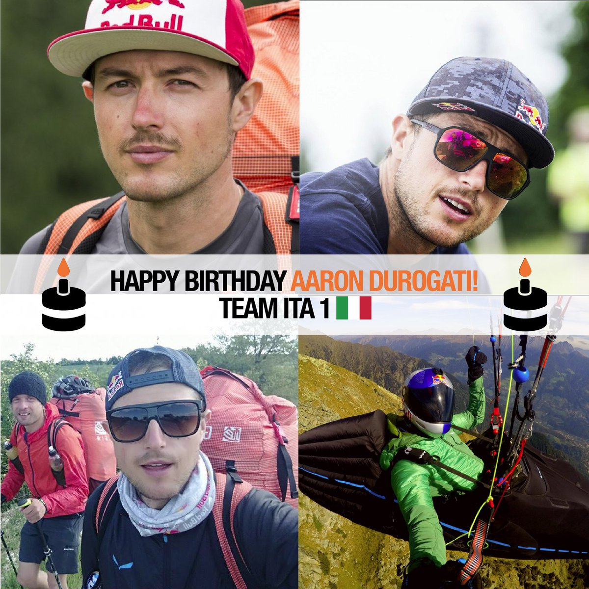 It's Aaron Durogati's Birthday! Help us with this <a href="/RedBullXAlps/">Red Bull X-Alps</a> athlete many happy returns! #TeamITA1 #RedBull #XAlps #ProudPartner