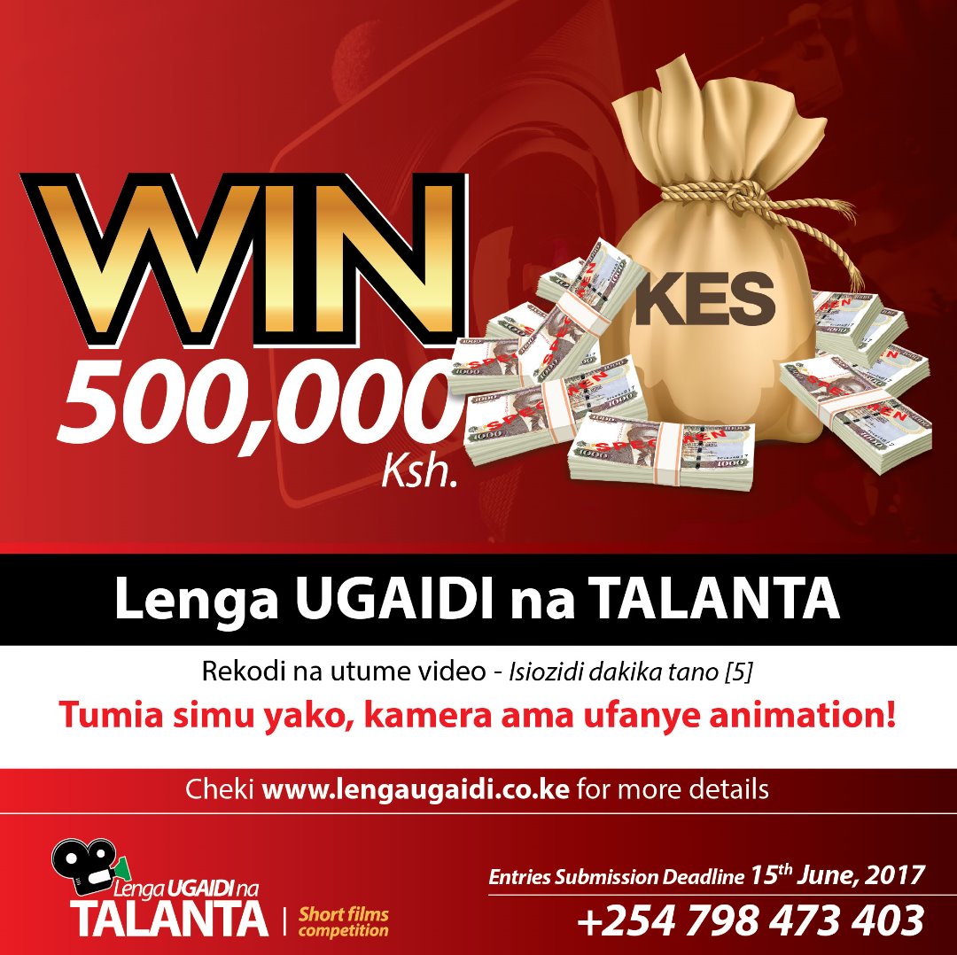 mreithijames's tweet photo. Win 500,000 by participating in the  Lenga ugaidi na Talanta competition https://t.co/Er3PNnh0jr