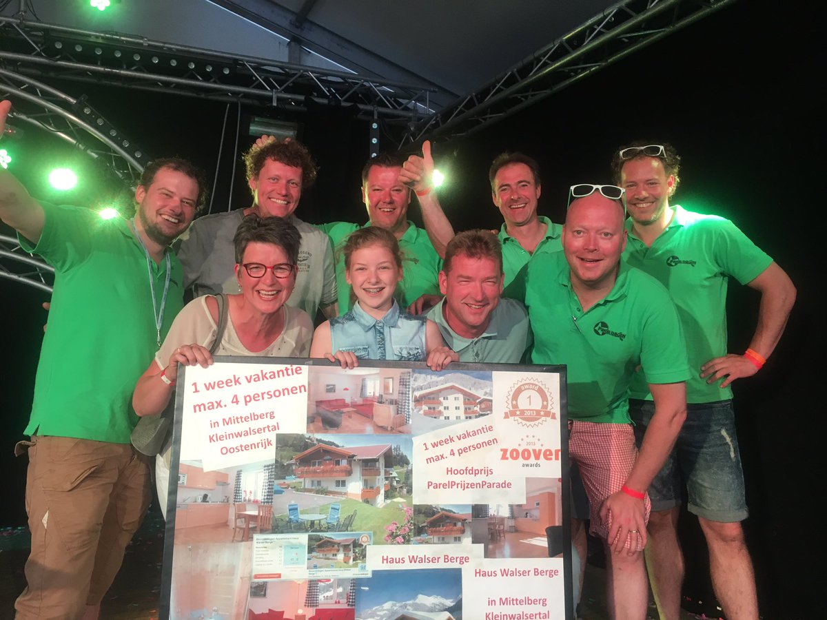 Hoofdprijs van de Parelprijzenparade, een week @HausWalserBerge is gewonnen door de familie Booijink. Fijne vakantie!!