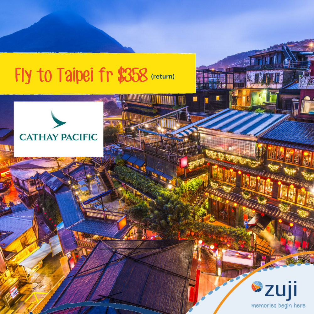 zujiSG's tweet photo. Guess who's back with irresistible 2-to-go fares this week? Fly to Taipei and more fr $358 only 🖱️ Book now on https://t.co/opqLfCalsH https://t.co/Z3j7es2iB2