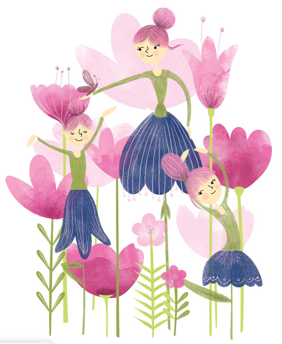 hollyhatamdraws's tweet photo. Dancing flowers to inspire on this beautiful spring morning. #illustration #ChildrensBooks #springvibes https://t.co/ekyCBkQWLp