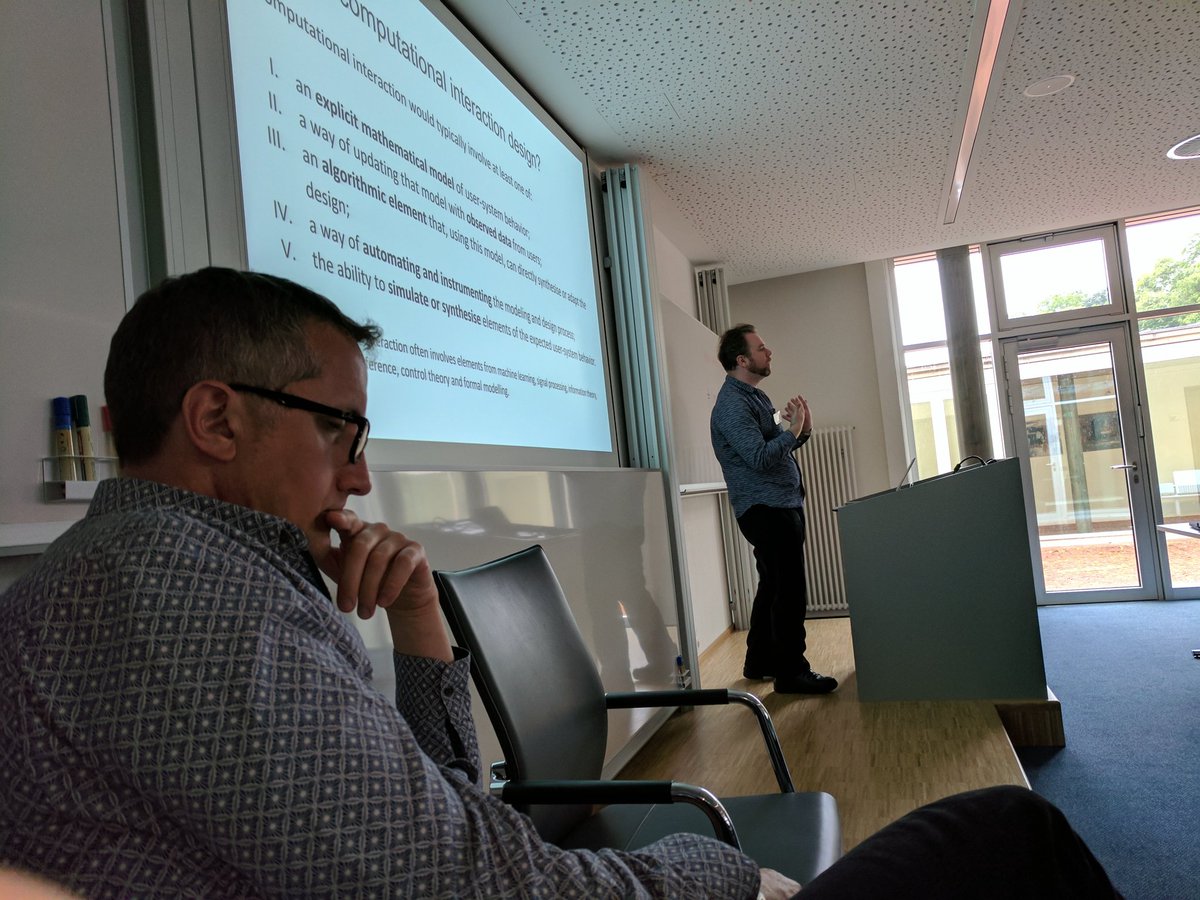 MurraySmithRod's tweet photo. John Williamson defining computational interaction at Dagstuhl #compHCI https://t.co/pGHk5v9UlD